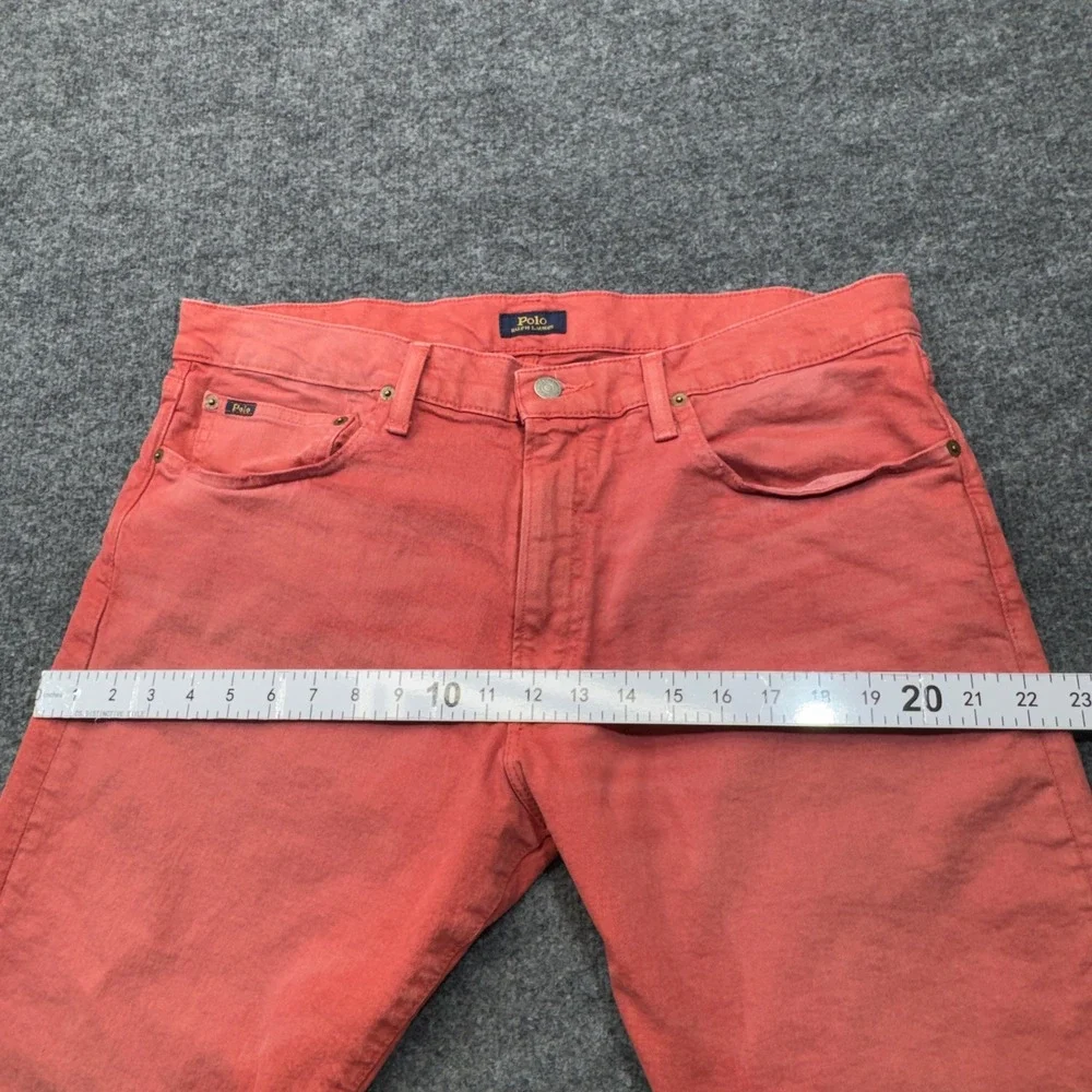 Polo Ralph Lauren Jeans Mens 36x30 Red Sullivan Slim Five Pocket Denim Nantucket
